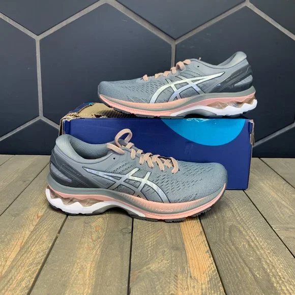 New W/ Box! Womens Asics Gel Kayano 27 Grey Pink Running Shoes (Multiple  Sizes)